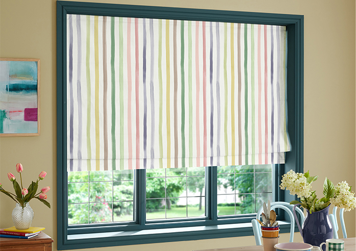 Bluebellgray Watercolour Stripe, Tetbury - Twist&Fit Roman Blind - Image 5